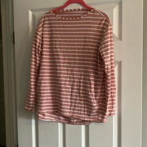 Lululemon pink & white striped shirt